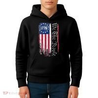 1776 We The People Betsy Ross American Flag Kids Hoodie thumb 4