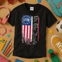 1776 We The People Betsy Ross American Flag Kids T-Shirt thumb 3