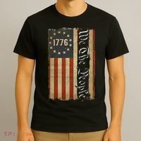 1776 We the People Betsy Ross 4th Of July American Flag T-Shirt thumb 3