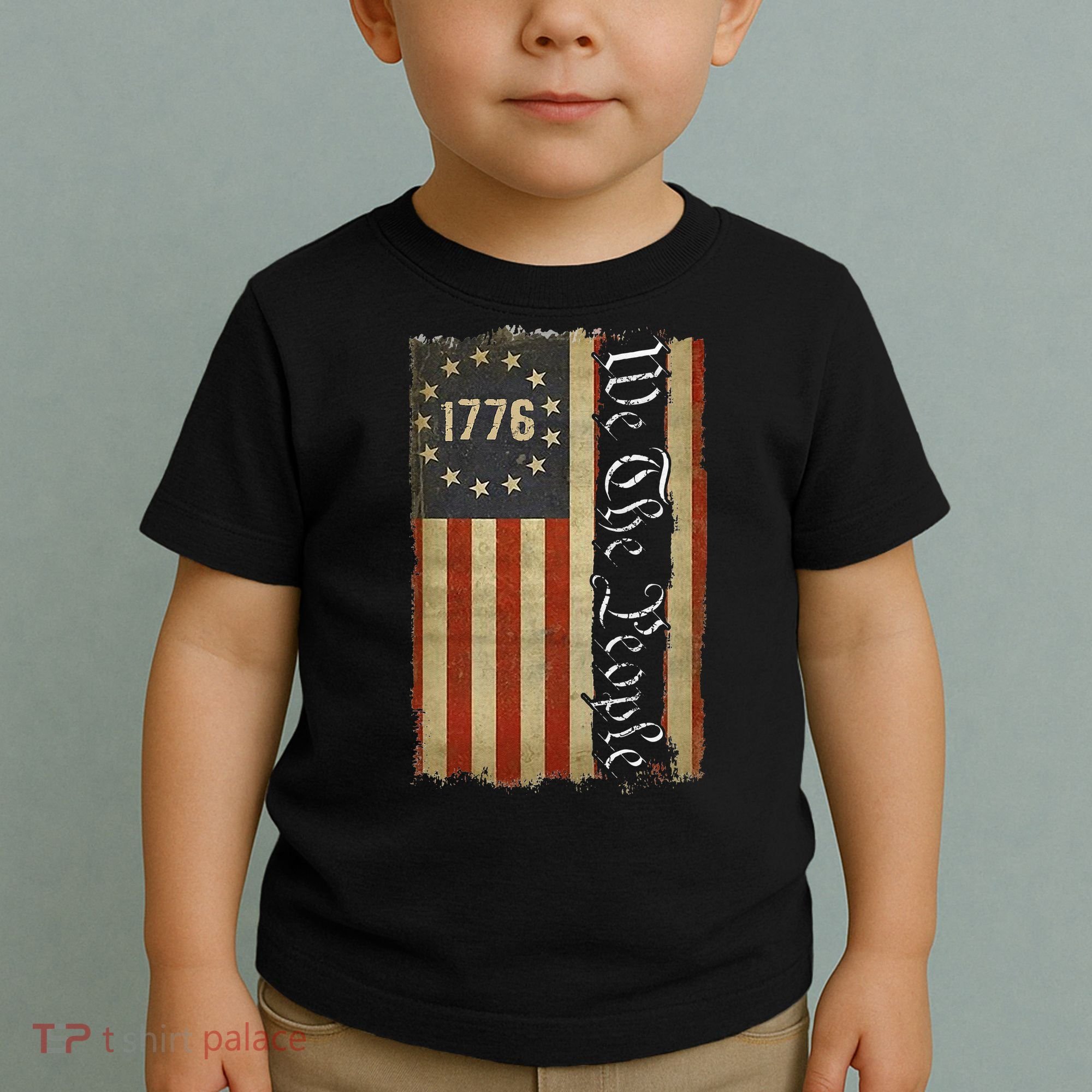 1776 We the People Betsy Ross 4th Of July American Flag Toddler T-Shirt