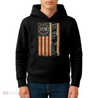1776 We the People Betsy Ross 4th Of July American Flag Kids Hoodie thumb 4