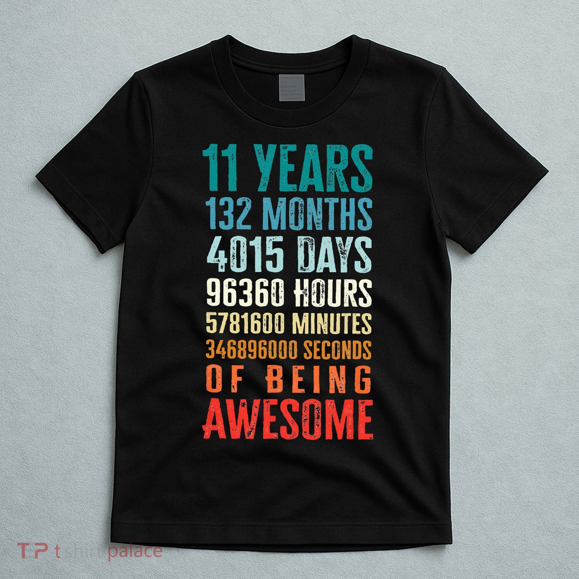 11 Years 132 Months Of Being Awesome 11th Birthday Gifts T-Shirt