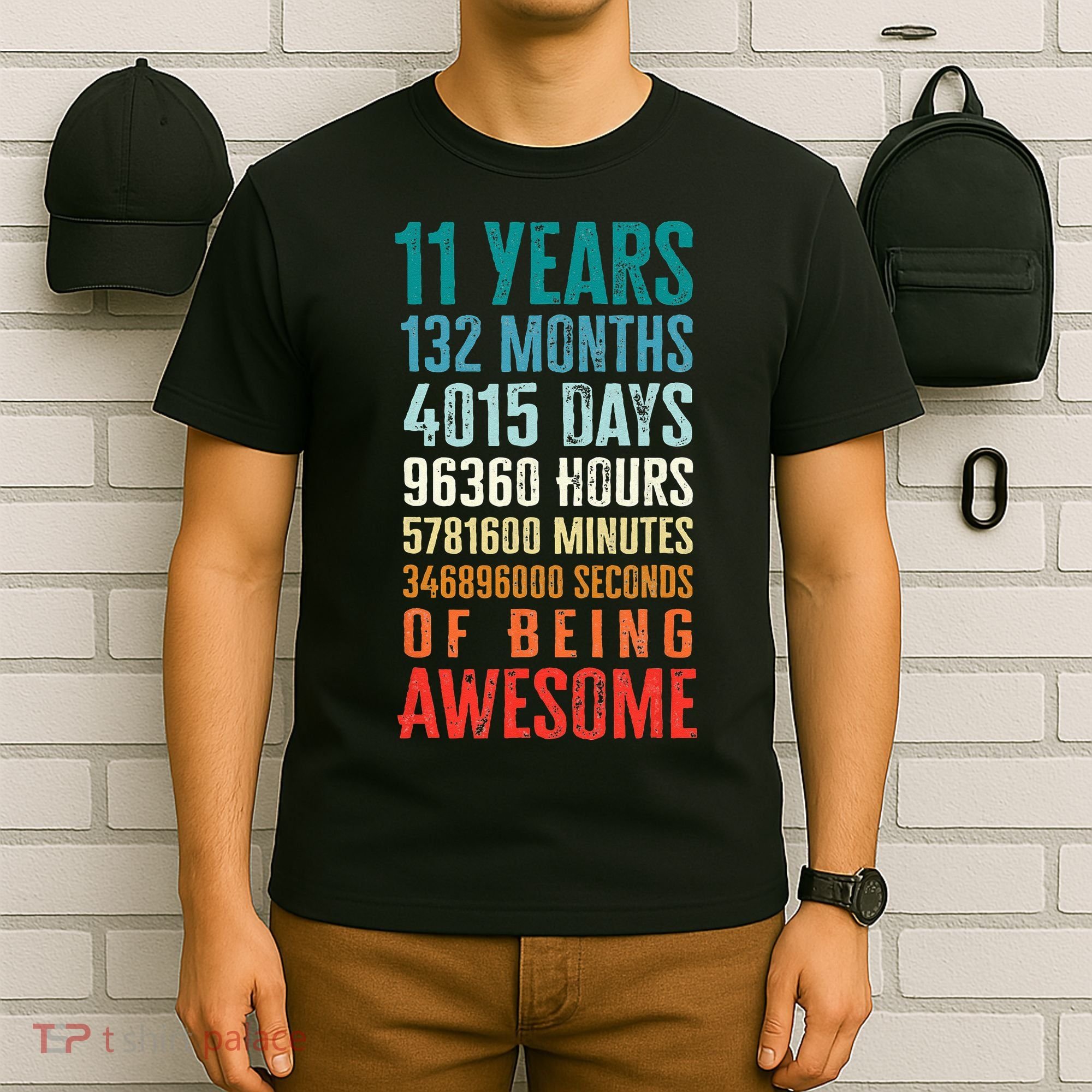 11 Years 132 Months Of Being Awesome 11th Birthday Gifts T-Shirt