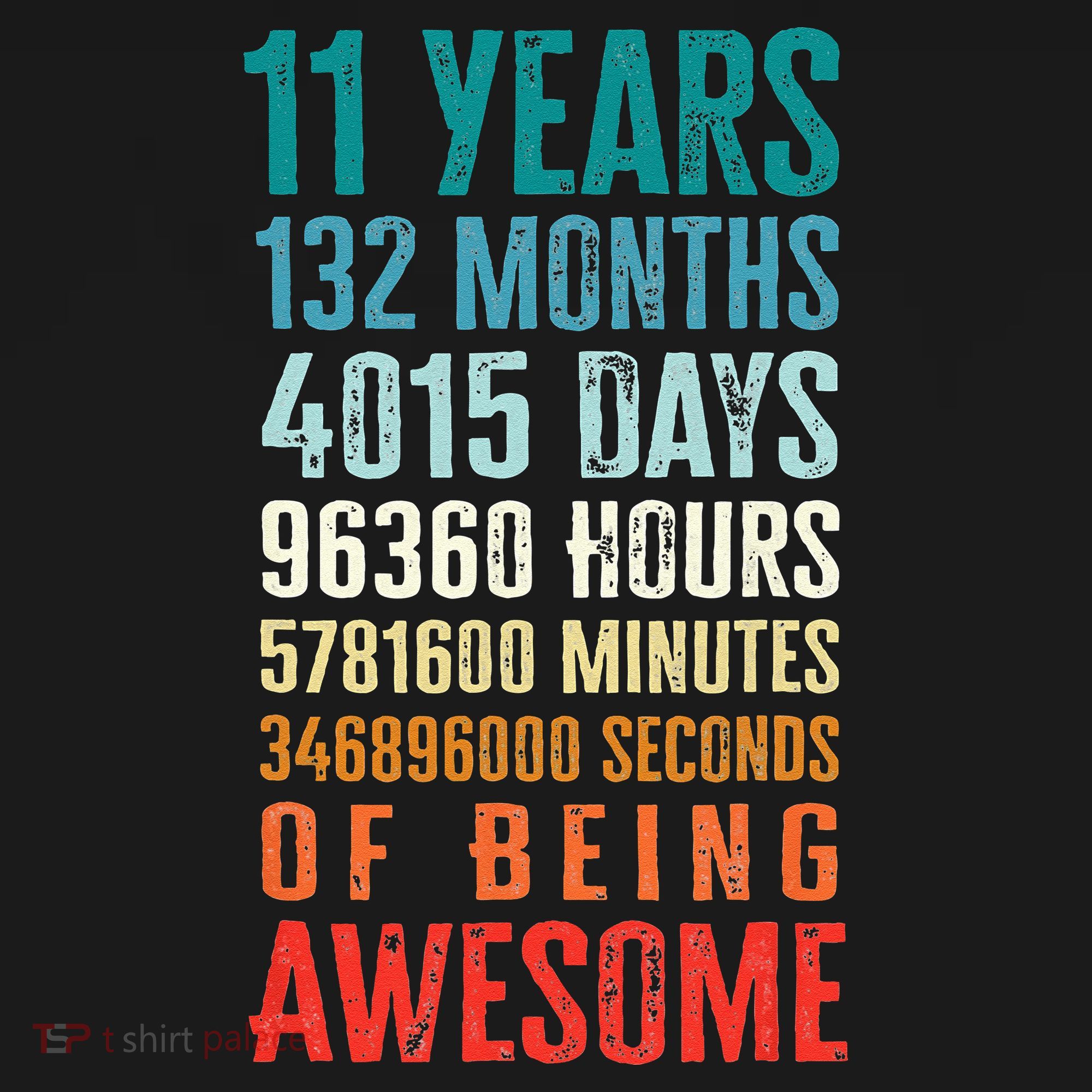 11 Years 132 Months Of Being Awesome 11th Birthday Gifts Women's Tank Top
