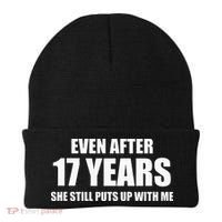 17 Year Anniversary Funny Relationship Gifts For Him Beanie thumb 0