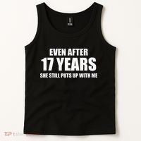 17 Year Anniversary Funny Relationship Gifts For Him Tank Top thumb 2