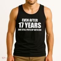 17 Year Anniversary Funny Relationship Gifts For Him Tank Top thumb 3