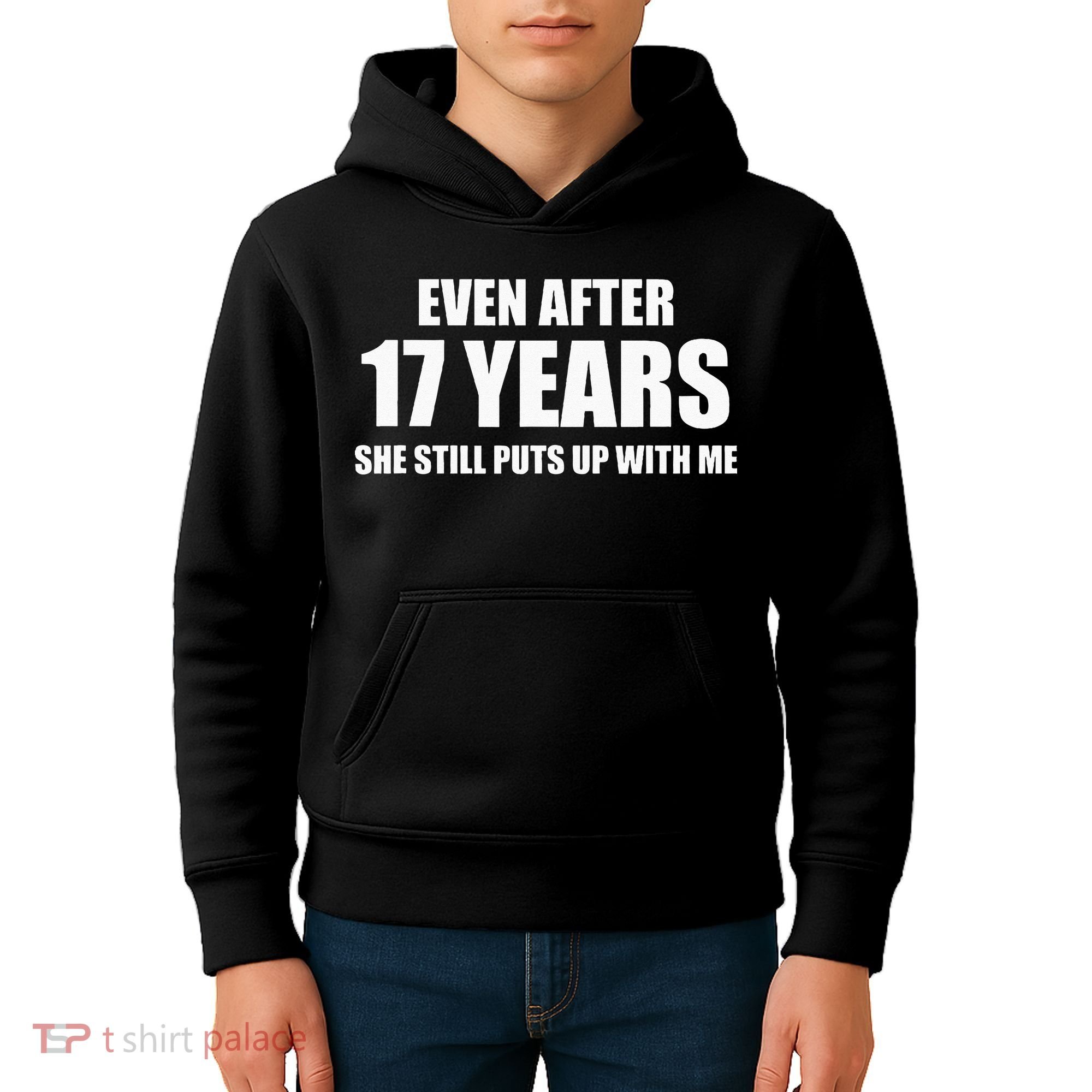 17 Year Anniversary Funny Relationship Gifts For Him Kids Hoodie
