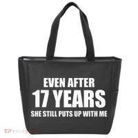 17 Year Anniversary Funny Relationship Gifts For Him Tote Bag thumb 0