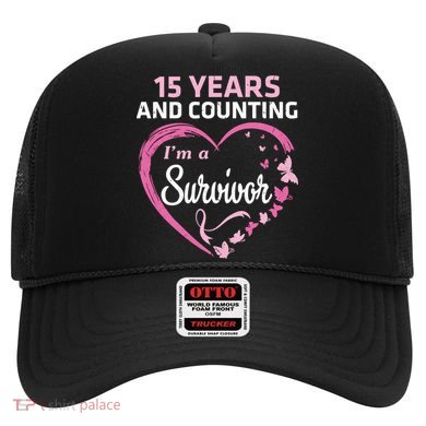 15 Years And Counting I'm A Breast Cancer Survivor Fight Win Gift Hat