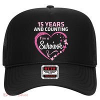 15 Years And Counting I'm A Breast Cancer Survivor Fight Win Gift Hat thumb 0