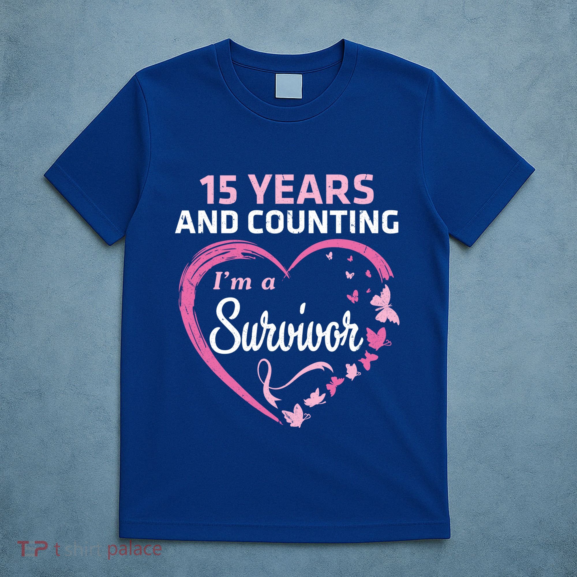 15 Years And Counting I'm A Breast Cancer Survivor Fight Win Gift T-Shirt