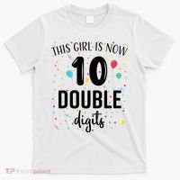 10 Years Birthday 10yr Boy Girl Double Digits 10th Birthday T-Shirt thumb 0