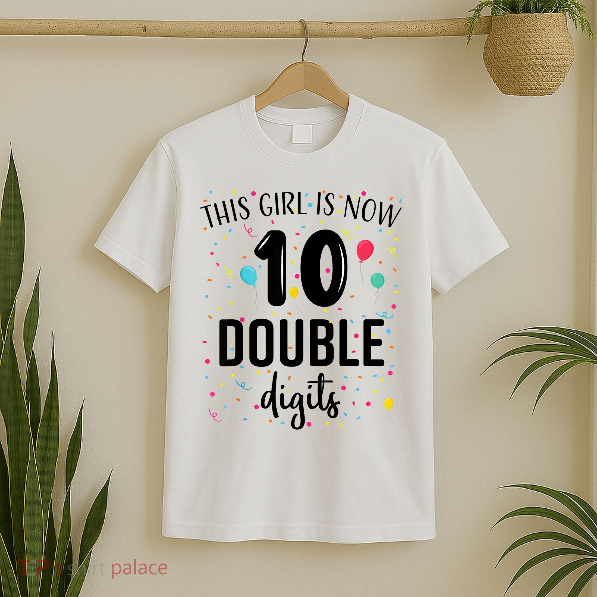 10 Years Birthday 10yr Boy Girl Double Digits 10th Birthday T-Shirt