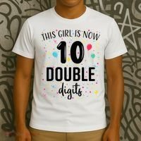 10 Years Birthday 10yr Boy Girl Double Digits 10th Birthday T-Shirt thumb 3