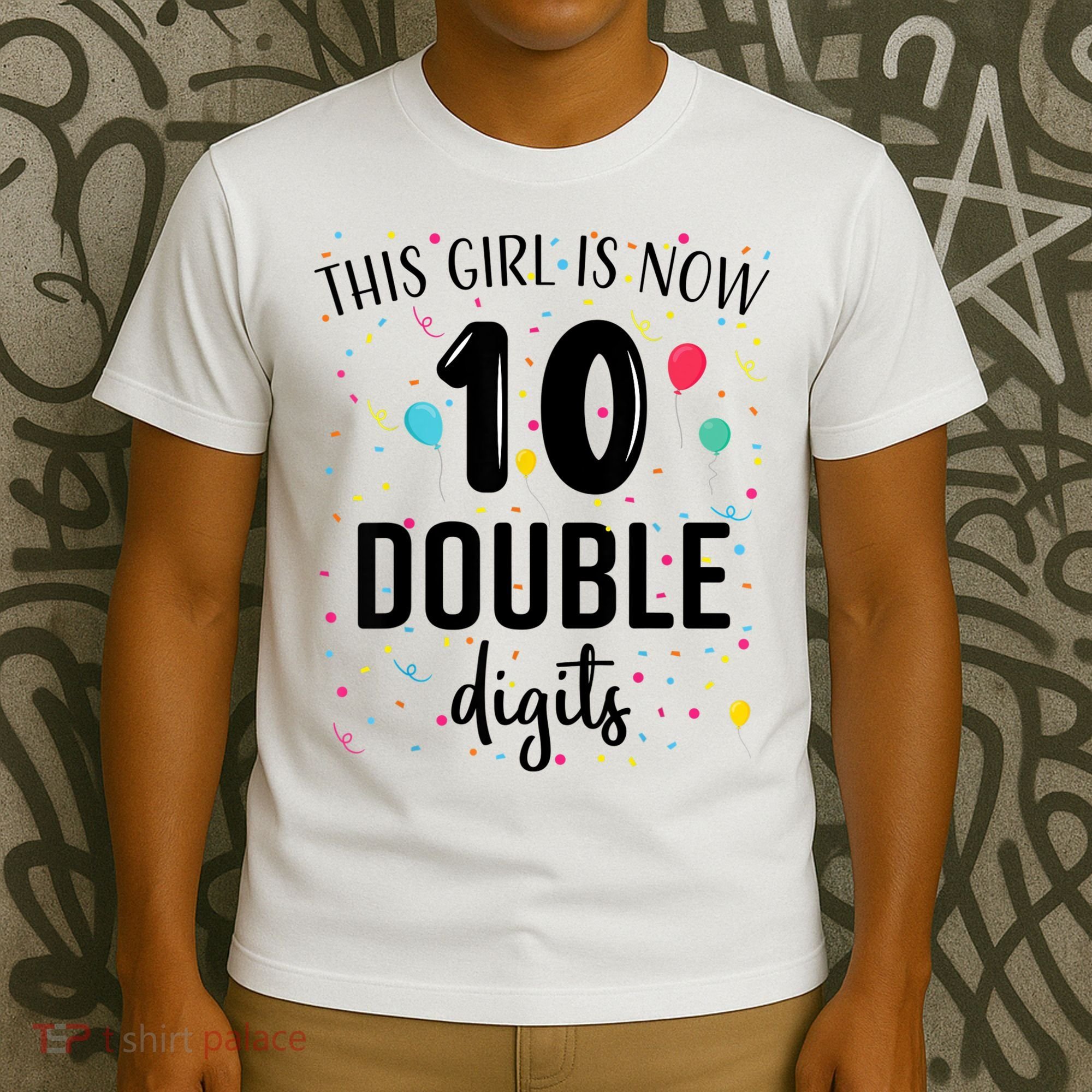 10 Years Birthday 10yr Boy Girl Double Digits 10th Birthday T-Shirt