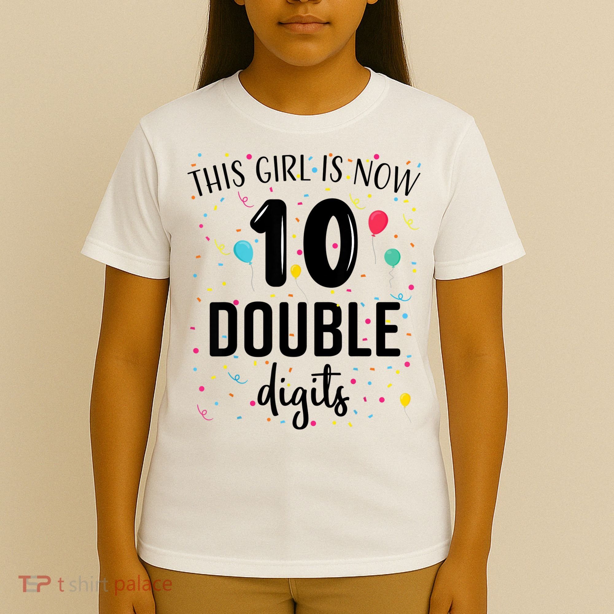 10 Years Birthday 10yr Boy Girl Double Digits 10th Birthday T-Shirt