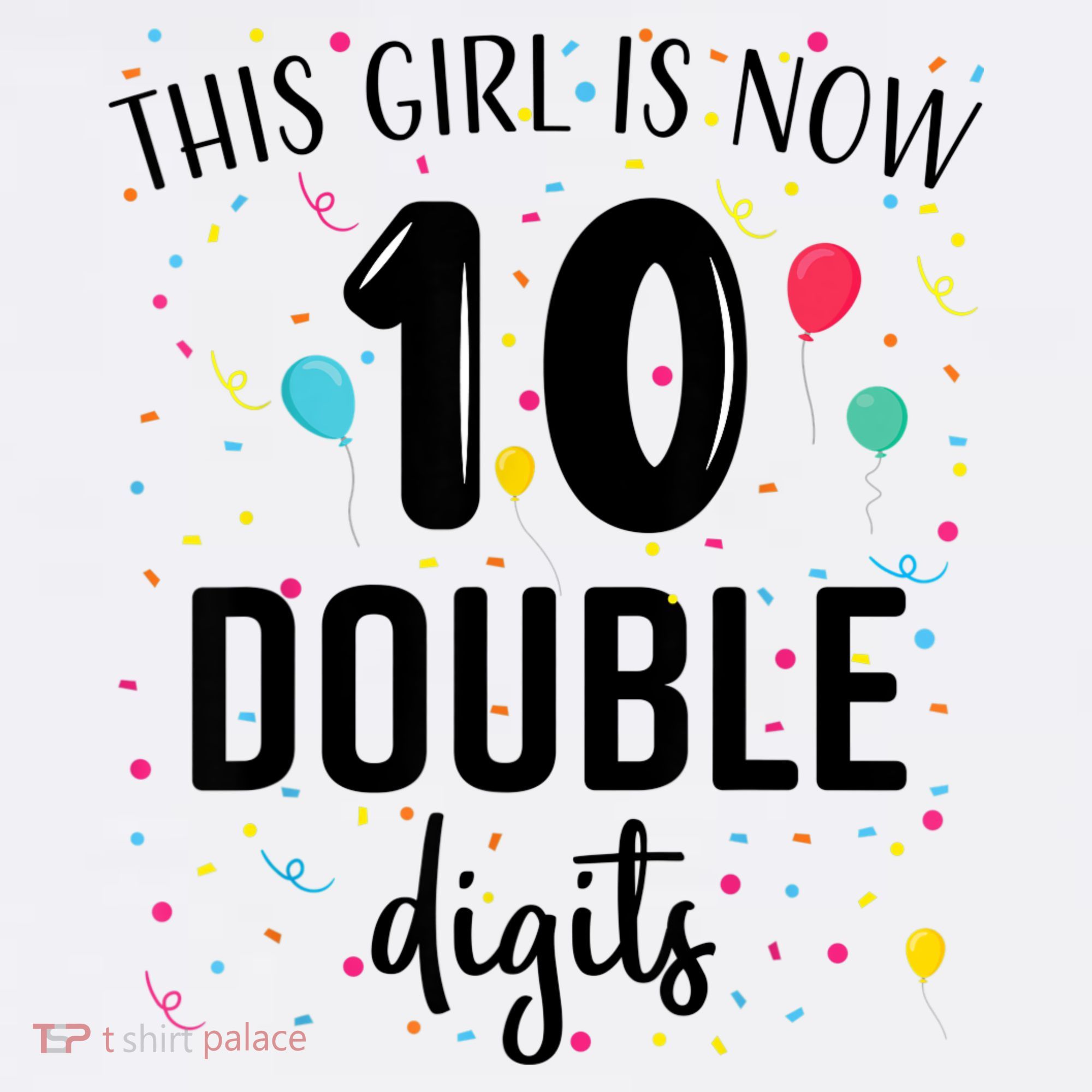 10 Years Birthday 10yr Boy Girl Double Digits 10th Birthday Polo