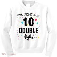 10 Years Birthday 10yr Boy Girl Double Digits 10th Birthday Kids Sweatshirt thumb 0