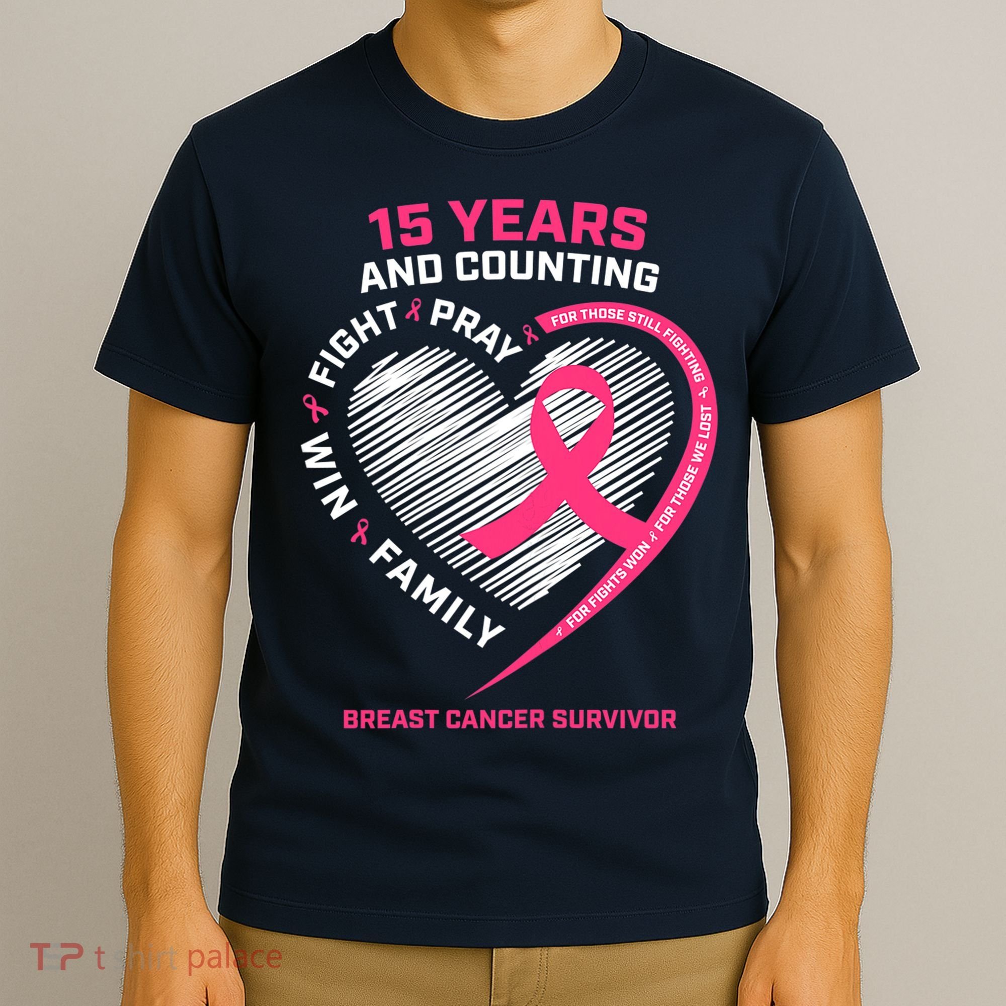15 Years Cancer Free Gifts 15 Year Breast Cancer Survivor T-Shirt