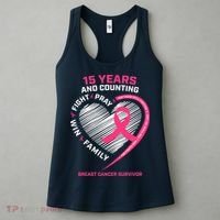 15 Years Cancer Free Gifts 15 Year Breast Cancer Survivor Women's Tank Top thumb 3