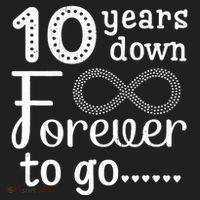 10 Years Down Forever To Go Cute 10th Wedding Anniversary Tumbler thumb 3