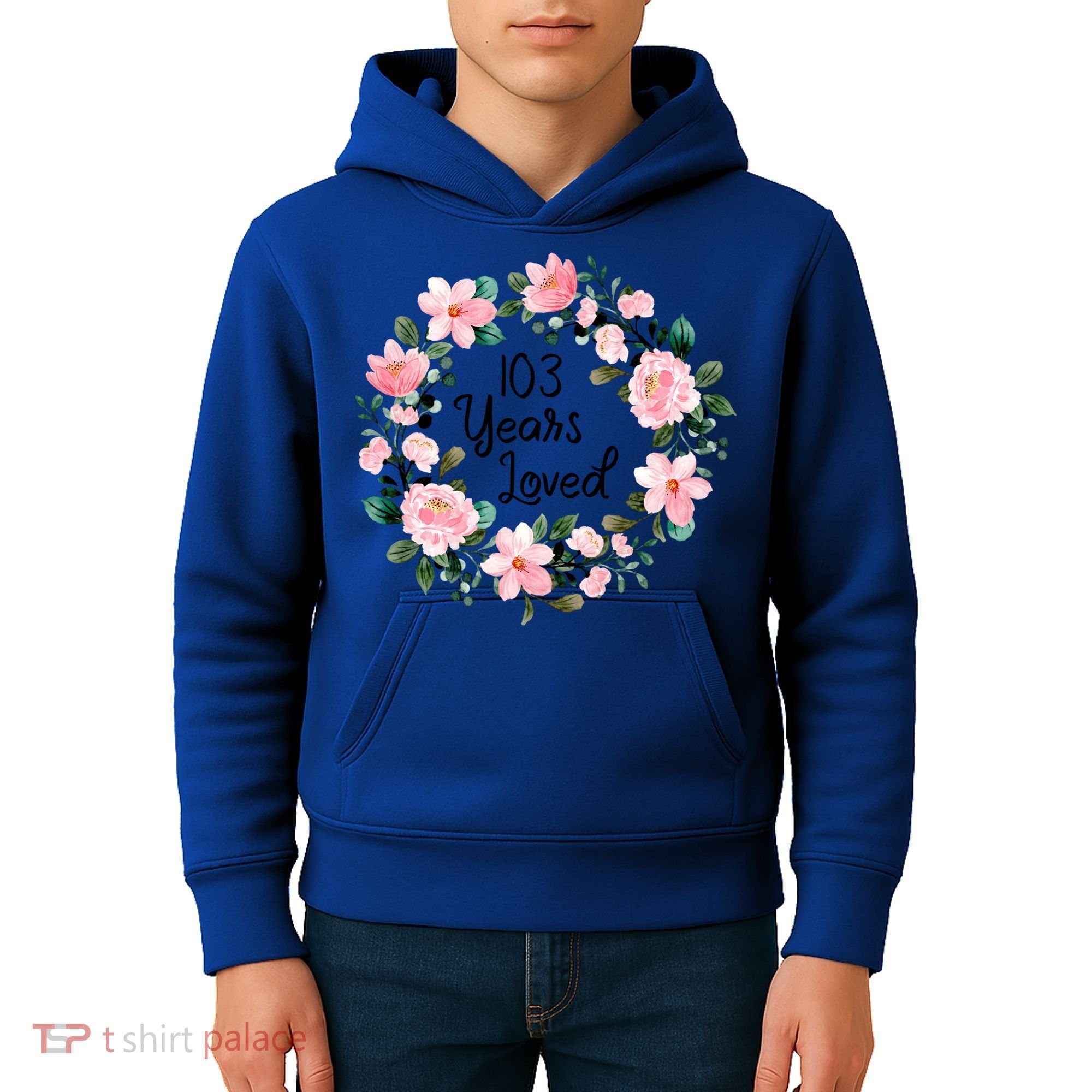 103 Years Loved 103 Years Old Cool 103rd Birthday Great Gift Kids Hoodie