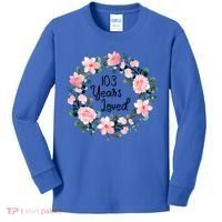 103 Years Loved 103 Years Old Cool 103rd Birthday Great Gift Kids Long Sleeve Shirt thumb 0