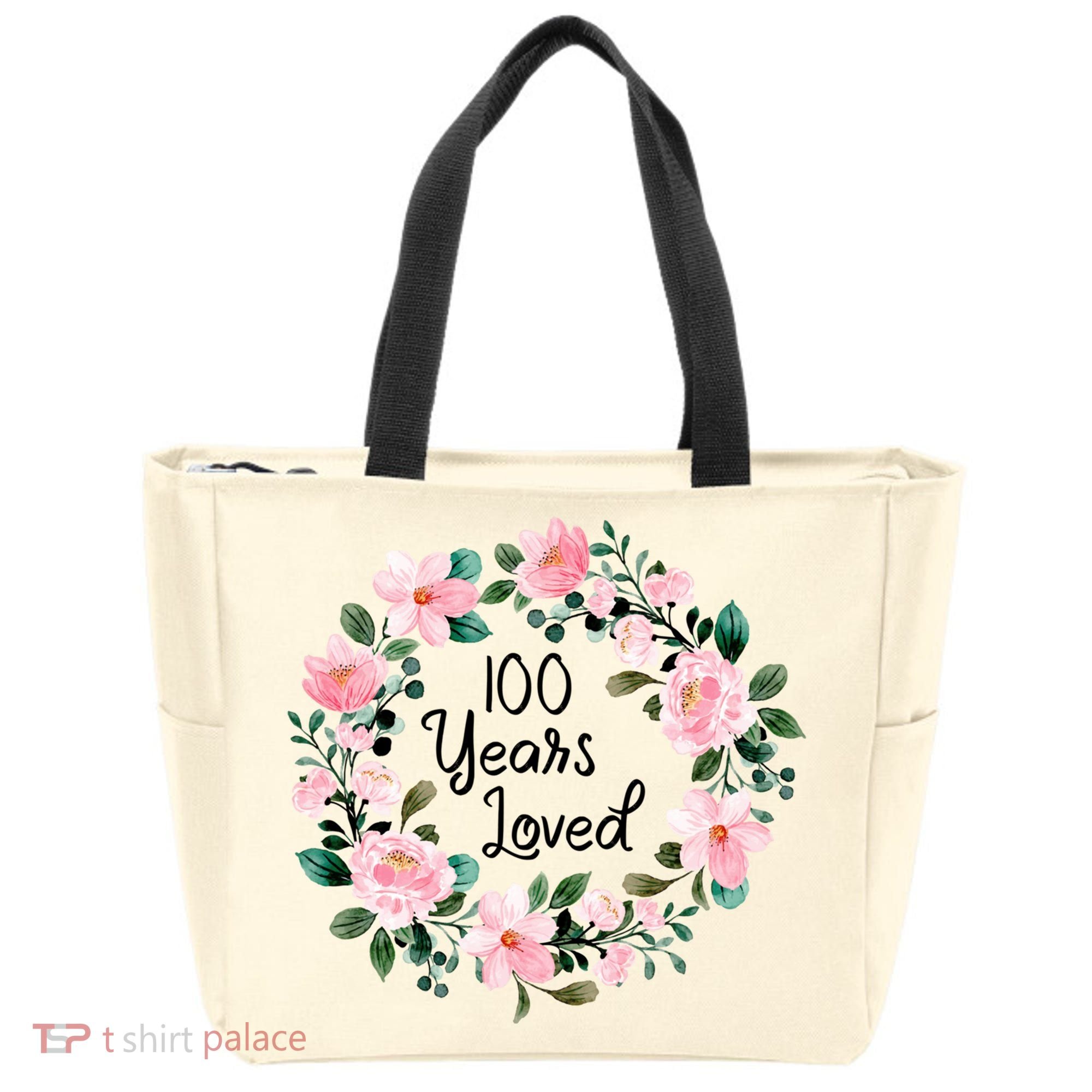 100 Years Loved Men Women 100 Years Old Cool 100th Birthday Gift Tote Bag