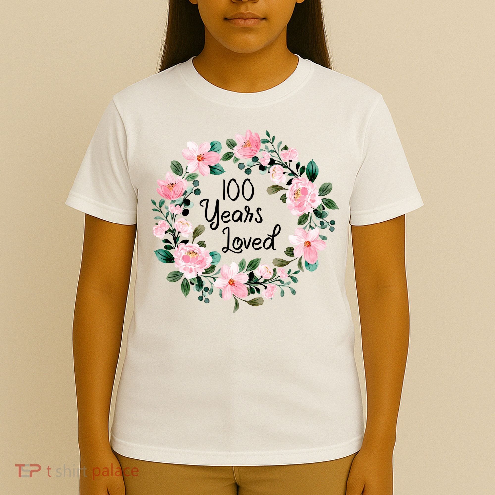 100 Years Loved Men Women 100 Years Old Cool 100th Birthday Gift T-Shirt