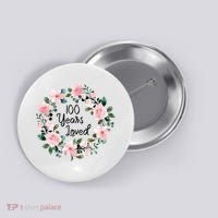 100 Years Loved Men Women 100 Years Old Cool 100th Birthday Gift Button thumb 0