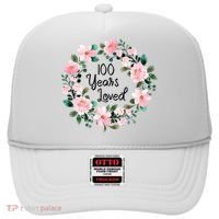 100 Years Loved Men Women 100 Years Old Cool 100th Birthday Gift Hat thumb 0