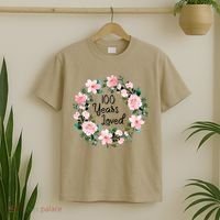 100 Years Loved Men Women 100 Years Old Cool 100th Birthday Gift T-Shirt thumb 2