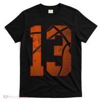 13 Year Old Happy 13th Birthday Basketball 13th Birthday T-Shirt thumb 0