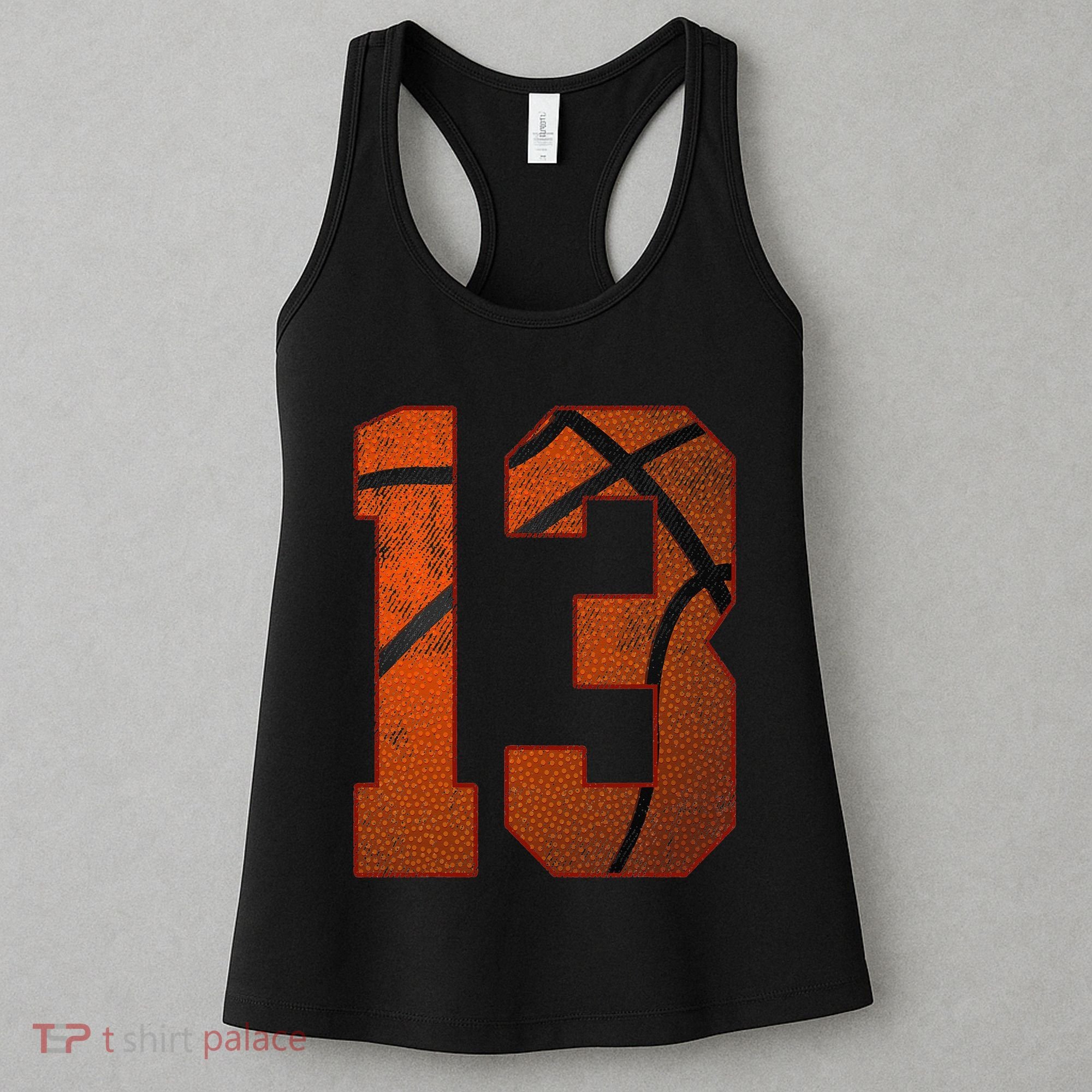 13 Year Old Happy 13th Birthday Basketball 13th Birthday Women's Tank Top