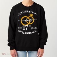 17 Years Of Married Since 2006 Couple Wedding Anniversary Women's Sweatshirt thumb 0