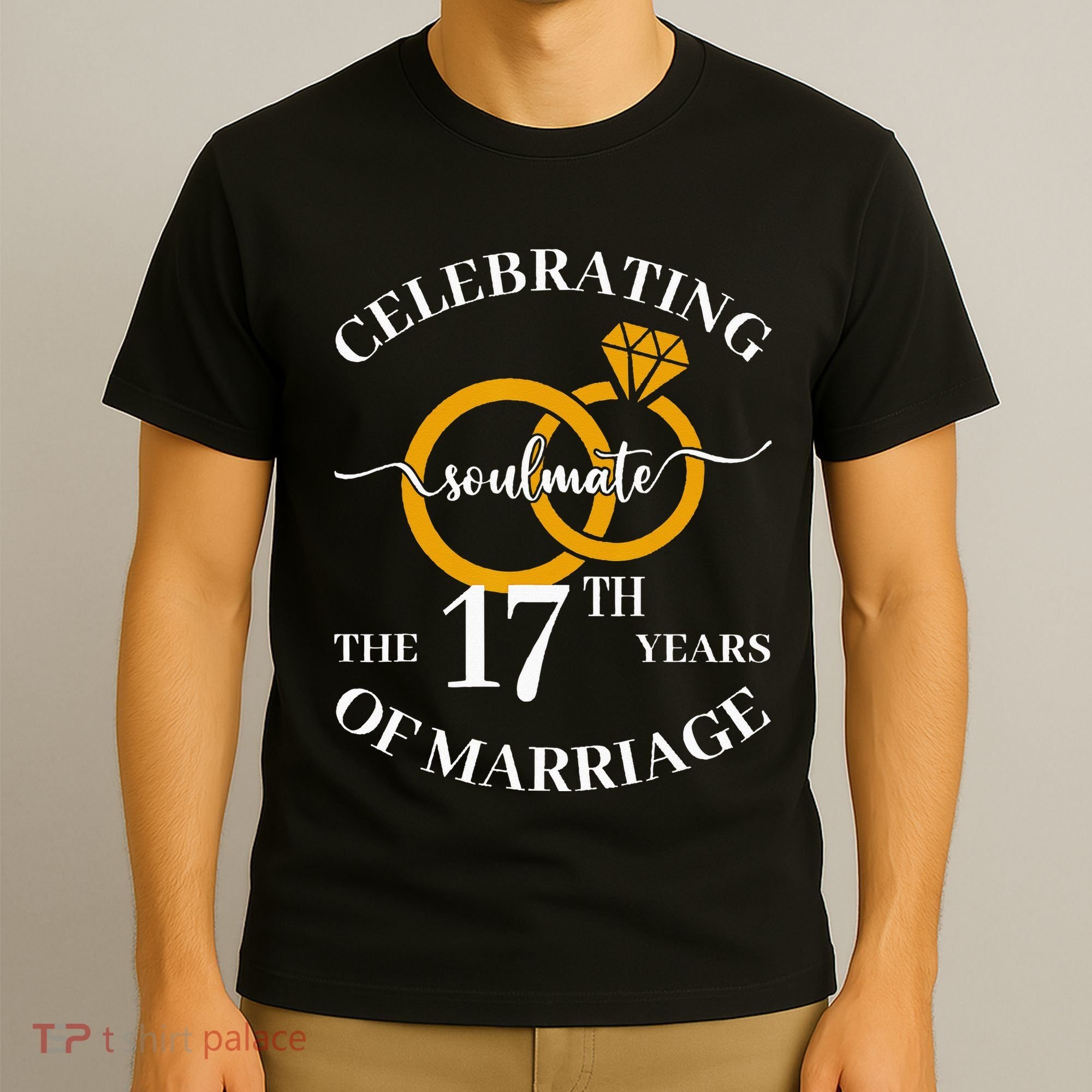 17 Years Of Married Since 2006 Couple Wedding Anniversary T-Shirt
