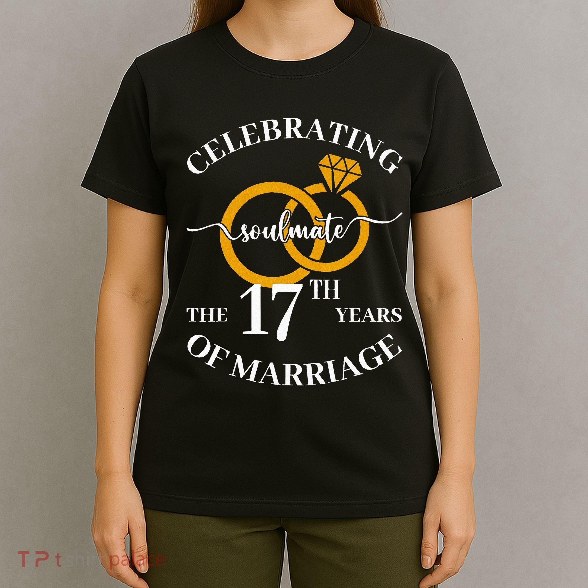 17 Years Of Married Since 2006 Couple Wedding Anniversary T-Shirt
