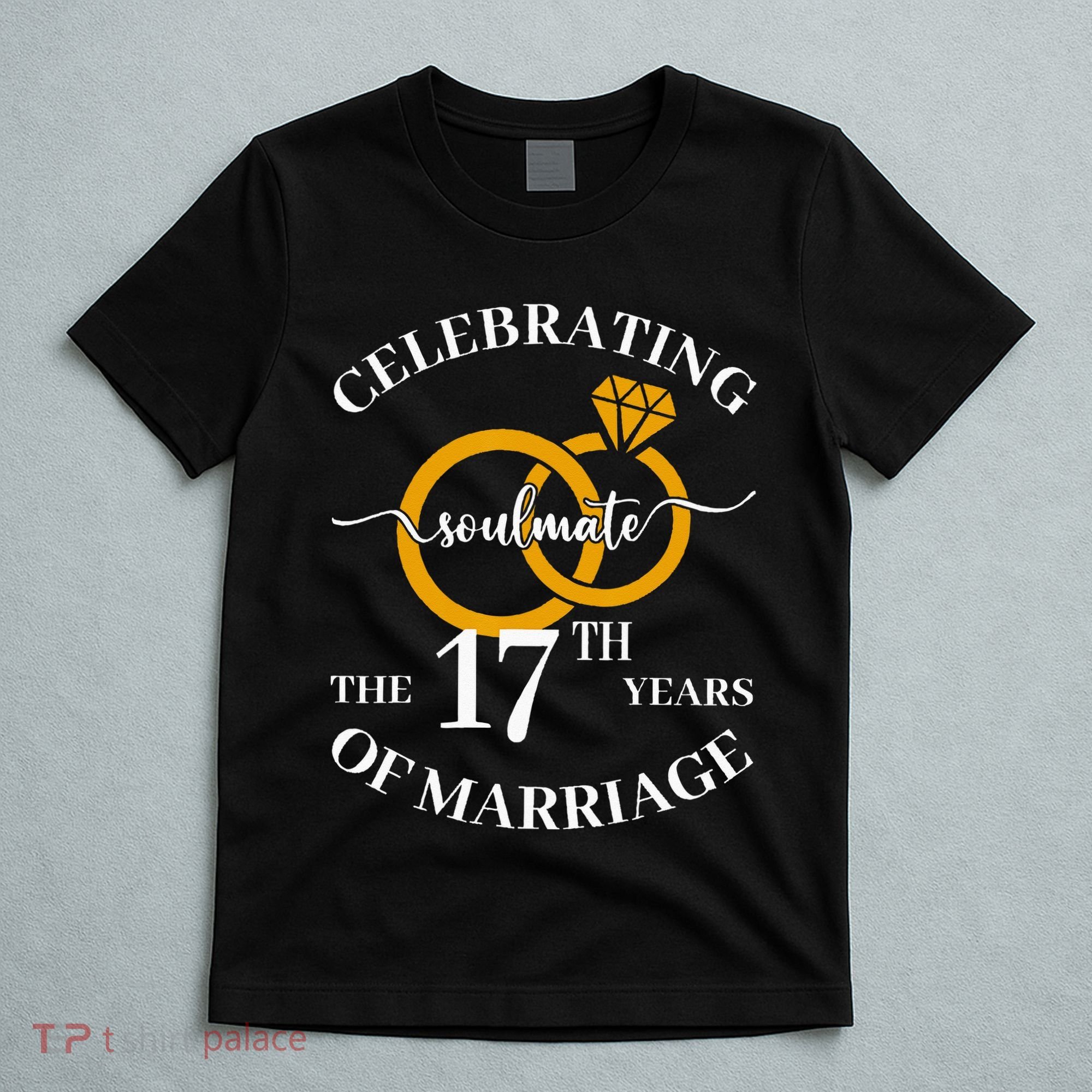 17 Years Of Married Since 2006 Couple Wedding Anniversary T-Shirt
