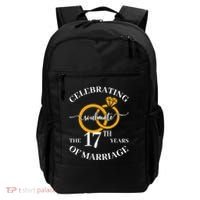 17 Years Of Married Since 2006 Couple Wedding Anniversary Backpack thumb 0
