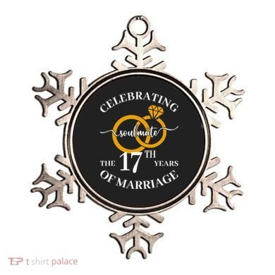 17 Years Of Married Since 2006 Couple Wedding Anniversary Ornament