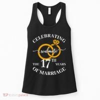 17 Years Of Married Since 2006 Couple Wedding Anniversary Women's Tank Top thumb 0