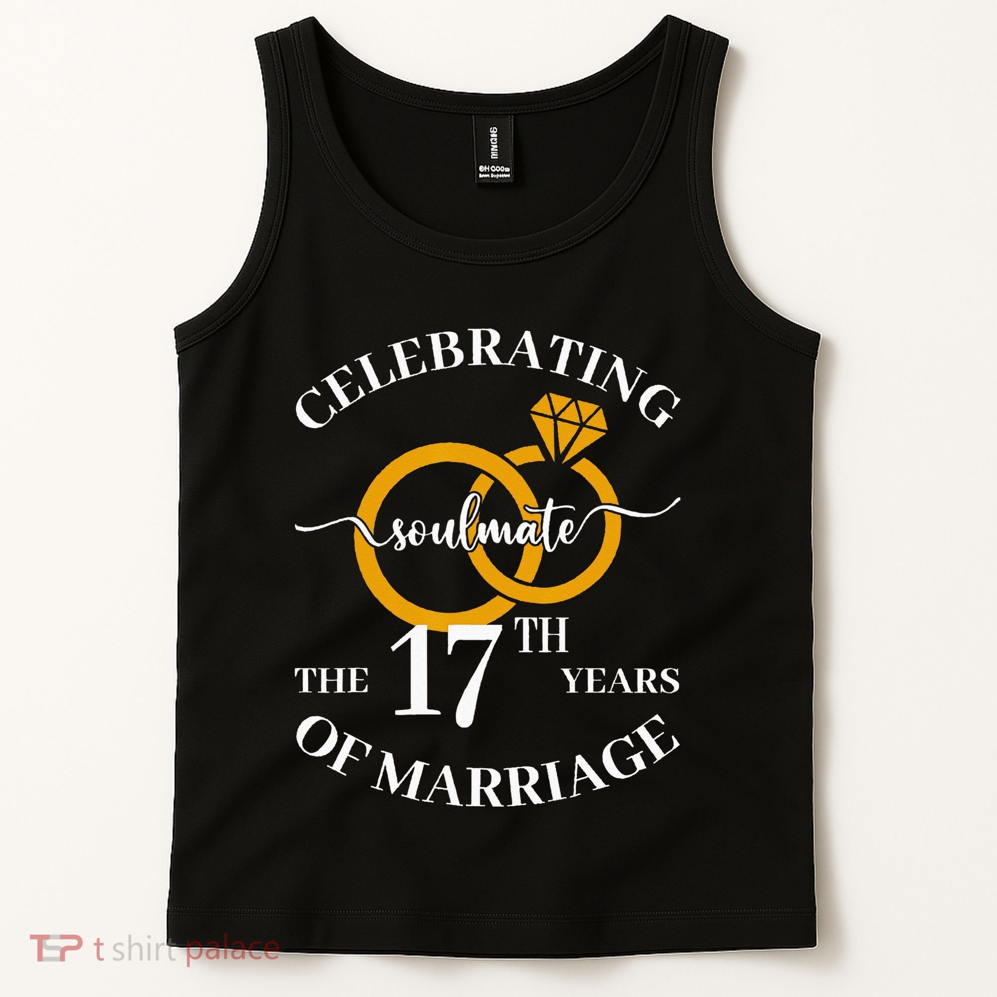 17 Years Of Married Since 2006 Couple Wedding Anniversary Tank Top