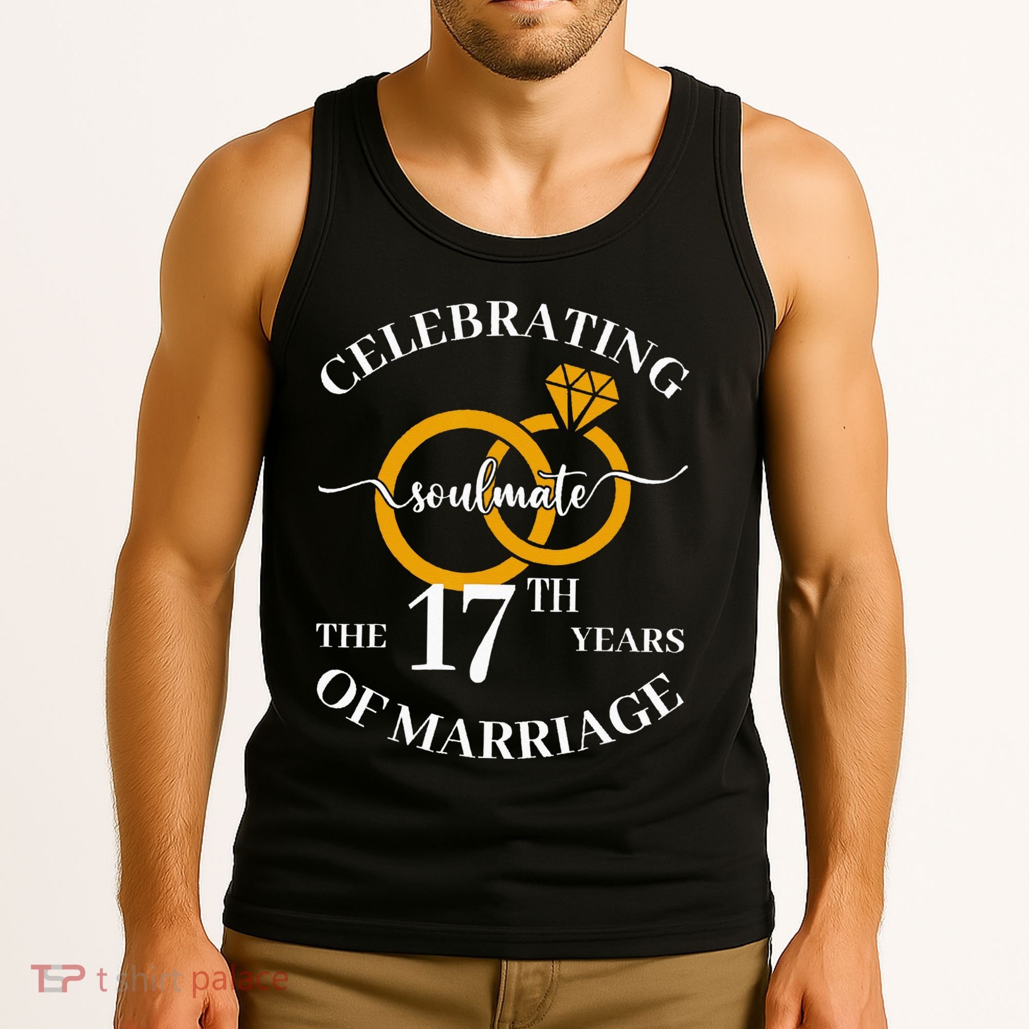 17 Years Of Married Since 2006 Couple Wedding Anniversary Tank Top