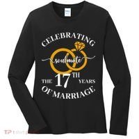 17 Years Of Married Since 2006 Couple Wedding Anniversary Women's Long Sleeve Shirt thumb 0