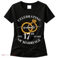 17 Years Of Married Since 2006 Couple Wedding Anniversary Women's T-Shirt thumb 0