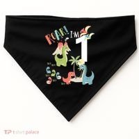 1 Year Old Roar Im 1 1st Birthday Boy T Rex Dinosaur USA-Made Doggie Bandana thumb 0