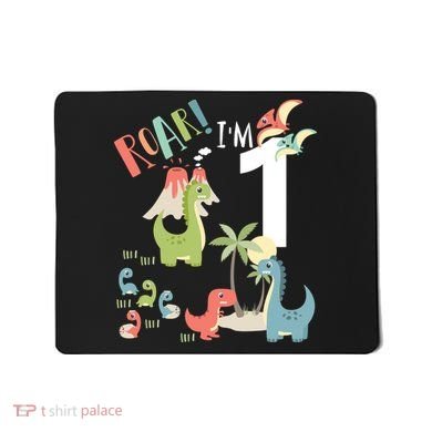 1 Year Old Roar Im 1 1st Birthday Boy T Rex Dinosaur Mousepad