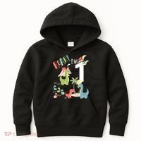 1 Year Old Roar Im 1 1st Birthday Boy T Rex Dinosaur Kids Hoodie thumb 0