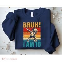 10 Year Old Birthday Dabbing Boy Bruh ItS My 10th Birthday Sweatshirt thumb 2
